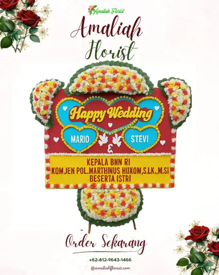 Papan Bunga Pernikahan Cileuya